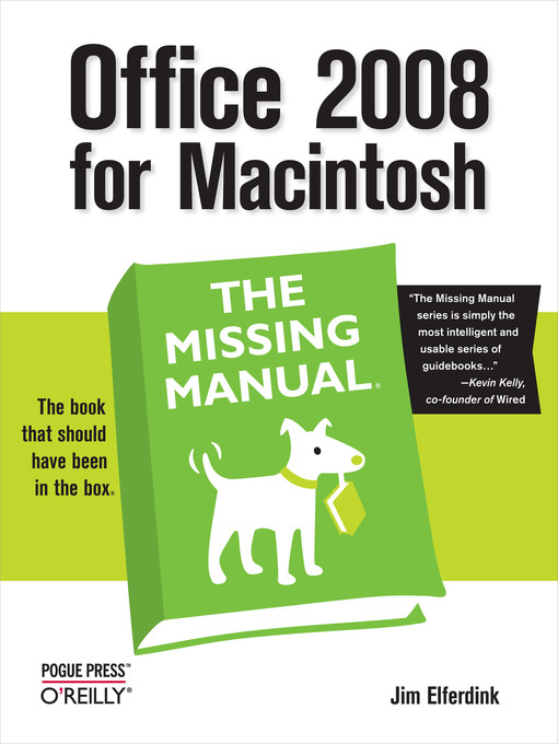Title details for Office 2008 for Macintosh by Jim Elferdink - Available